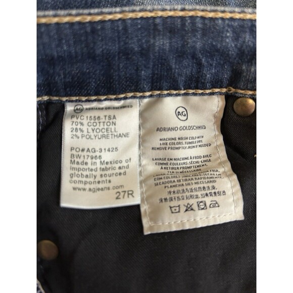 AG High Rise Stevie Ankle Distressed Jeans Size 27R - Picture 6 of 6